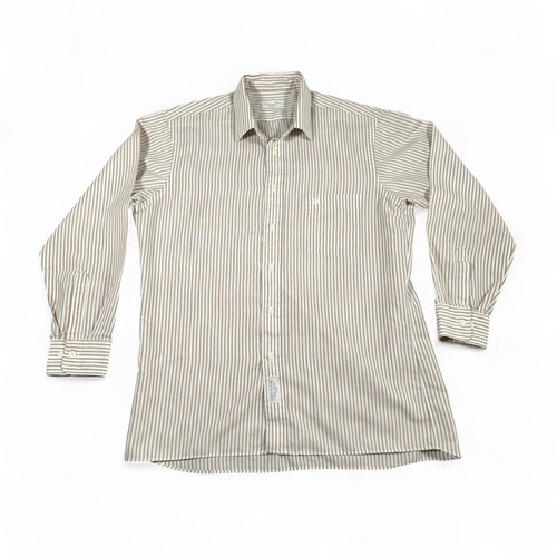 Camicia Christian Dior vintage adulto GRANDE marrone abito a righe camicia preppy anni 80