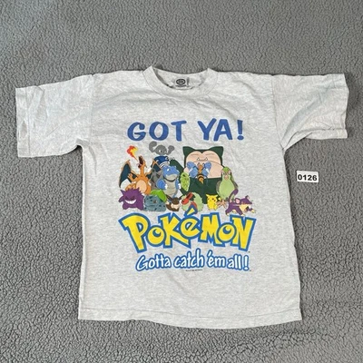 Vtg Original 90s 2000s Pokemon Catch 'Em All Graphic Shirt Youth Large - Image 1 of 4