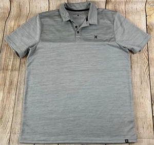 Herren Hurley Poloshirt grau Performance Golf Activewear Schnalle exklusiv Large - Bild 1 von 5