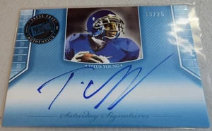 2011 Legends Saturday Signatures Platinum /25 Titus Young #SS-TY Rookie Auto RC - Picture 1 of 2