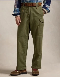 Polo Ralph Lauren Relaxed Fit Satin Military Army Cargo Hose Relaxed Fit Grün - Bild 1 von 20
