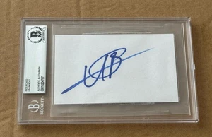 USAIN BOLT SIGNED 3X5 INDEX CARD BECKETT BAS THE GOAT OLYMPICS - Bild 1 von 1
