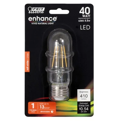 Feit Electric BPT1040927CARP 4.5W E26 Soft White T10 Dimmable LED Light Bulb - Image 1 of 2