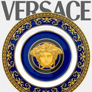 Rosenthal, Versace - Teller - Kollektion "Medusa Blue" mit Barockdekor 2002 - Bild 1 von 9