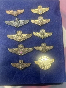 Menge 18 Vintage FAA geflügeltes Schild Pilot Luftfahrt Design Preis Pins 1,25" - Bild 1 von 15