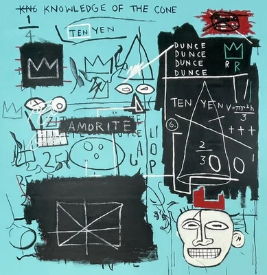 Pintura sobre lienzo estilo basquiat pintada a mano solo 43x43 ver descripción Foto 1 de 4