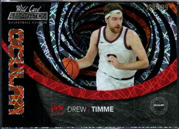 2021-22 Wild Card Alumination Ocular Orange Lazer /199 #AOC-5 Drew Timme - Image 1 of 2