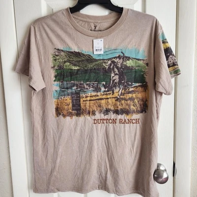 Yellowstone Dutton Ranch XL Graphic T-Shirt Tan NWT - Image 1 of 4