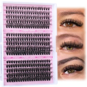 Fluffy Volume Lash Clusters DIY Lash Extension 300pcs Clusters Lashes D Curl ... - Picture 1 of 6