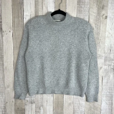 Suéter de Colección Lord And Taylor Lana de Cordero Angora Cuello Simulado Talla Mediana Gris Foto 1 de 4