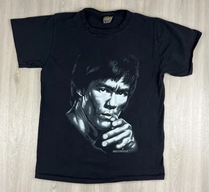 Vintage 1997 Bruce Lee Single Stitch Black T-Shirt Made in USA XL 90s Changes Tag - Bild 1 von 10
