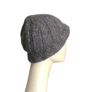 MISSONI- 1970s Heathered Blue Knit Beanie - Picture 1 of 4