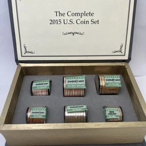 DANBURY MINT THE COMPLETE 2015 U.S. COIN SET 72 BRILLIANT UNCIRCULATED COINS - Picture 1 of 7