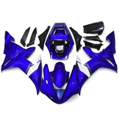 Blue White Fairing Kit For Yamaha YZF R1 2002 2003 YZF1000 Injection Bodywork - Image 1 of 4