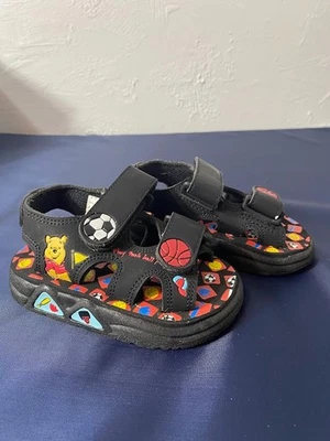 Y2K Winnie the Pooh Sports Multicolor Summer Sandals Toddler Boys Size 6 EUC - Image 1 of 4