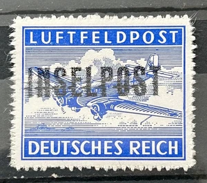 1943 Francobollo tedesco Mi:DR FP8BI o/print Inselpost - Francobollo posta militare MNH /384 - Foto 1 di 1