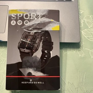 Smart Watch Military Tactical Men Sport Fitness Tracker Wristwatch Black - Afbeelding 1 van 2