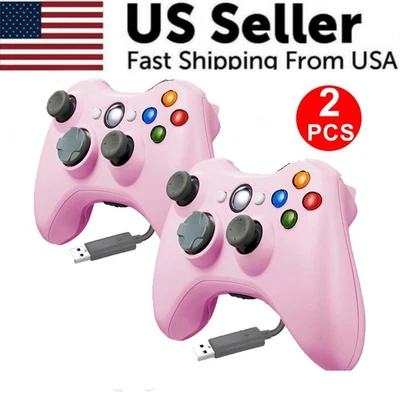 2Pcs Wired Controller USB For PC Compatible Xbox 360 / Windows 7 8 10 11 Gamepad - Image 1 of 4