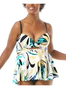 COCO REEF Women's White Twist Front Icon Bra Tankini Swimsuit Top 32-34D - Picture 1 of 3