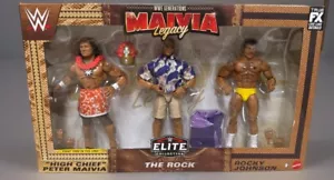 WWE Mattel Elite The Rock WWE Generations Maivia Legacy 3-Pack Exclusive - Picture 1 of 5