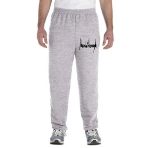 Trump Signature 2024 Make America Great MAGA 45 47 Closed Bottom Sweatpants - Picture 1 of 17
