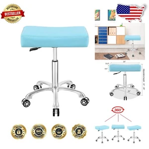 21'' Rectangular Heavy Duty Stool Chair with Wheels - Ideal for Massage & Office - Picture 1 of 7