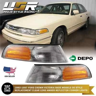 DEPO OE Style Replacement Corner Lights For 92-97 Ford Crown Victoria EN53 Base - Image 1 of 4