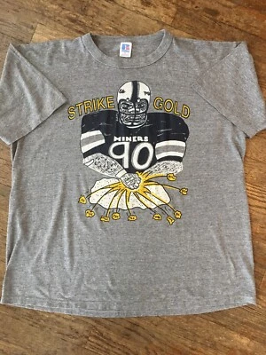 Camiseta De Colección Años 80 90 Gris Tri-Mezcla Para Hombres XL Delgada Suave Rayón Colorado Miners Foto 1 de 4