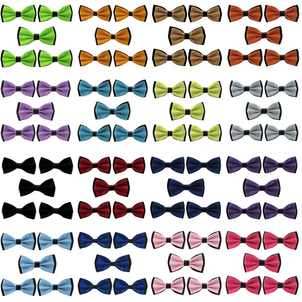 5 Packs Men's Pre-tied Bow Tie Business Wedding Party Adjustable Satin Bowtie - Image 1 of 1