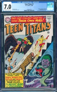 TEEN TITANS #1 CGC BEWERTET 7.0 SCHLÜSSEL 1. SOLOAUSGABE BATMAN FLASH HBO DC COMICS 1966 - Bild 1 von 2