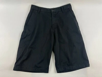 Pantalones Cortos Chinos de Golf Burnside Para Hombre Talla 30 Negros Denim Frontal Plano Bolsillo Abotonado Foto 1 de 4