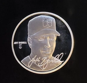Jeff Bagwell 5 Lt Edition Houston Astros MLB-999 Silver 1 Oz Ounce Art Bar Round - Picture 1 of 2