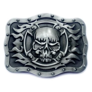 Skull Belt Buckle Western Cowboy Motorcyclist (YSK-03-S) - Picture 1 of 2