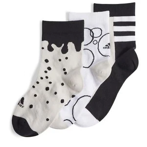 Adidas Kids Graphic Socks 3 Pair Pack Quarter - Picture 1 of 1