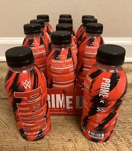 WWE Prime Hydration Drink Limited Edition Red & Black Bottle LOT OF X12 CASE NEW - Picture 1 of 4