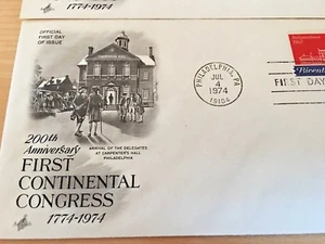 TRES PRIMERAS PORTADAS POSTALES CONGRESOS CONTINENTALES 1974 - Imagen 1 de 1