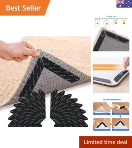 12 Pieces Anti-Slip Rug Grippers|Carpet Gripper|Carpet Tape|Rug Underlay| Dou... - Picture 1 of 7