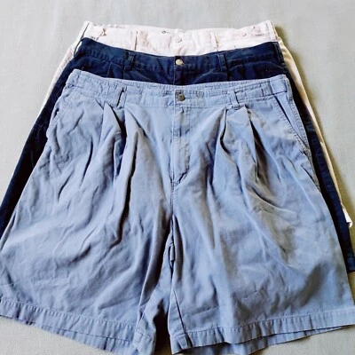 Lote Pantalones Cortos Para Hombre Talla 38 Caqui Plisado Chino Golf Uniforme Trabajo Negro Beige Azul Foto 1 de 4