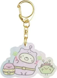 Llavero acrílico Sumikko Gurashi Neko, Zassou & Tapi Alien Secret - JAPÓN - Imagen 1 de 1