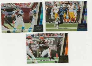 2011 THREADS FOIL CARDS WATSON 63/100-RANDY MOSS55/250-JIMMY CLAUSEN 233/250///
