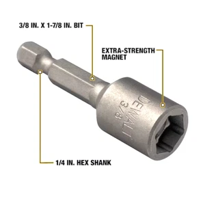 Controlador de tuerca magnética original OEM DEWALT parte # DW2220 3/8 pulgadas x 1-7/8 pulgadas *NUEVO DE LOTE ANTIGUO - Imagen 1 de 2