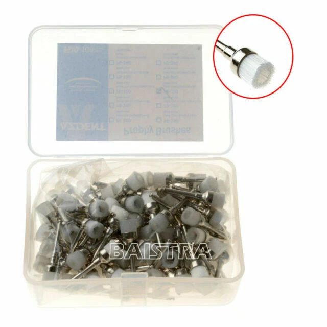 AZDENT PB-330 100 Piece Nylon Flat Type Dental Prophy Brushes