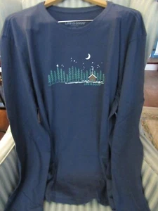 NWT! LIFE IS GOOD WOMEN L/S VINTAGE CRUSHER TEE "CABIN LANDSCAPE".... (XXXL) - Picture 1 of 3