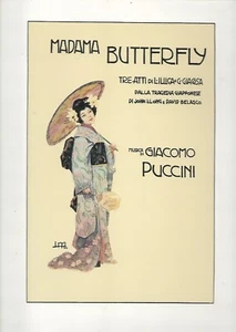 Poster Locandina Art Nouveau opera lirica Madama Butterfly Giacomo Puccini - Foto 1 di 1