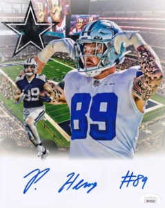 PEYTON HENDERSHOT Signed Dallas Cowboys 8×10 Photo-JSA Witnessed Protection COA - Picture 1 of 4