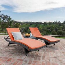 Savana 3 Pc Outdoor Wicker Lounge w/ Water Resistant Cushions & Coffee Table