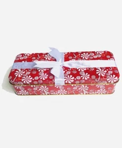 Christmas Cookie Tins with Lids for Gift Giving Empty Candy Snack Pastry - Picture 1 of 2