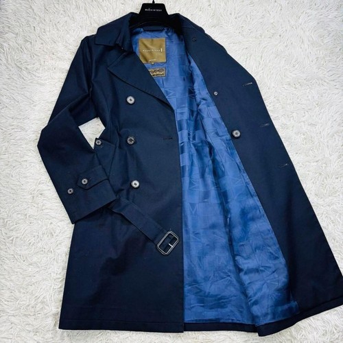 MACKINTOSH FETLAR Trench Coat Loro Piana XL Cintura Marina Usatoone