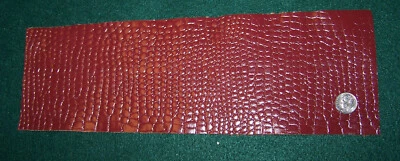 RAY STYER CUSTOM CUES LOOK 12 1/2" BRICK RED TEJU LIZARD PRINT COWHIDE LEATHER WRAP FOR CUE HANDLE