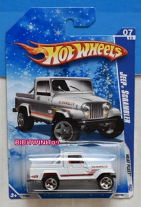 HOT WHEELS 2009 HEAT FLEET JEEP SCRAMBLER WHITE SNOW CARD W+ - Picture 1 of 1